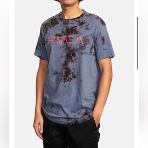 RVCA 100% Cotton RADAR TIE DYE TEE Blue & Black size M